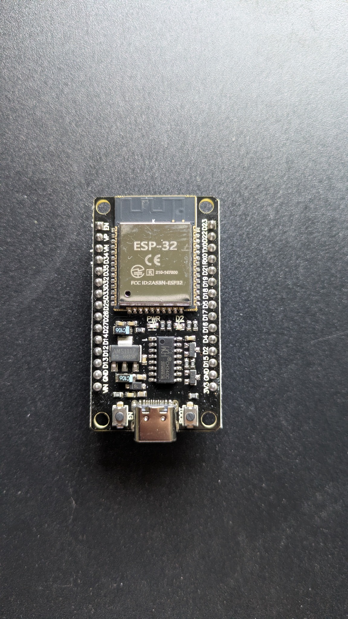 ESP32 development board with USB-C connector